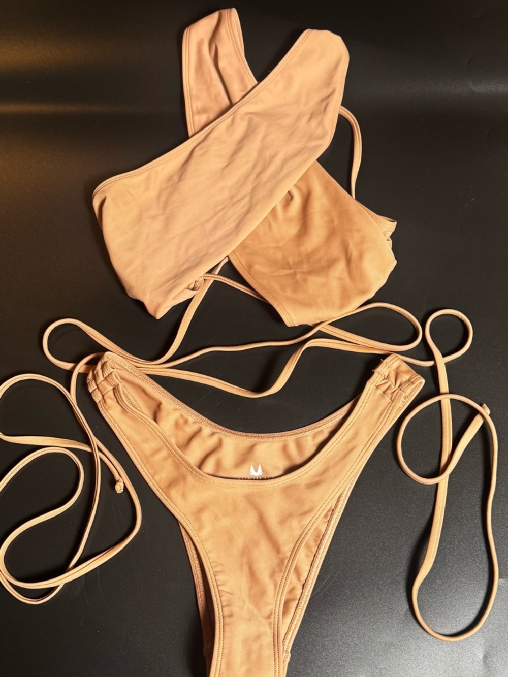 Minimale Animale Taupe Wrap Monokini One Piece Swimsuit Small - Picture 4 of 6
